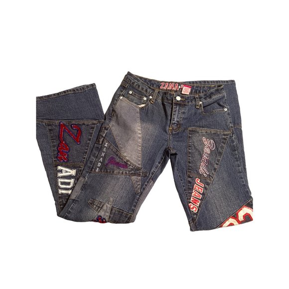 Zanadi Denim - Vintage Zanadi 83 Patch Jeans NYC Dark Wash Size 9